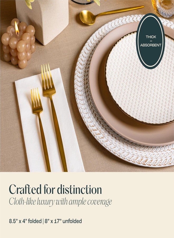 Servietto 300-pack Servietto Disposable Linen-Feel Guest Towels [8" x 17" ] - Cloth-Like Hand Bathroom Napkins, Made In USA - Soft and Absorbent Paper Napkin for Kitchen, Bathroom, Party, Wedding, Or Event - Image 4